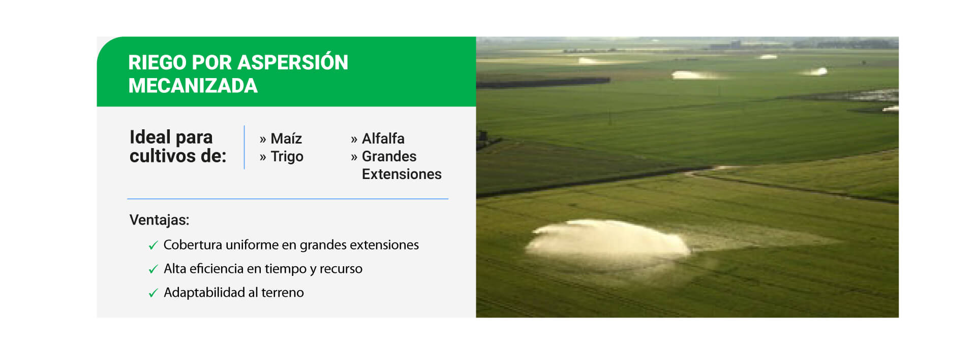 EQUIPOS COMPLETOS PARA RIEGO POR ASPERSIÓN MECANIZADA